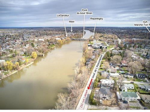 Aerial photo - 233 Rue Liébert, Repentigny (Repentigny), QC - Outdoor With Body Of Water With View