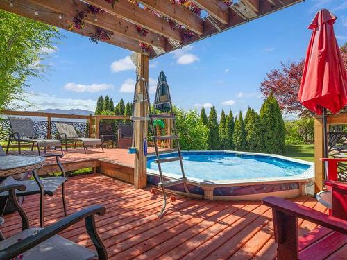 1125 Gregory Road, West Kelowna, BC - Outdoor With Above Ground Pool With Deck Patio Veranda