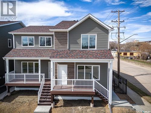 413 L Avenue S, Saskatoon, SK - Outdoor With Deck Patio Veranda With Facade