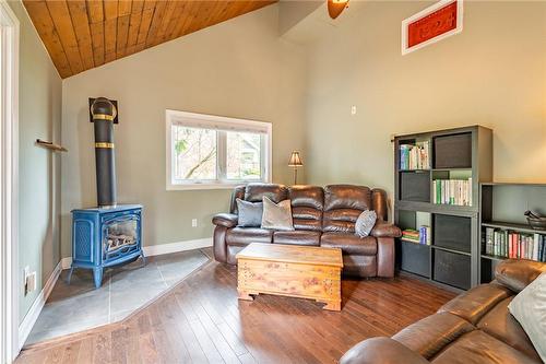 309 Carlisle Road, Carlisle, ON - Indoor Photo Showing Living Room With Fireplace