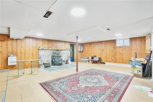 26 Brodick Street, Hamilton, ON - Indoor Photo Showing Basement With Fireplace