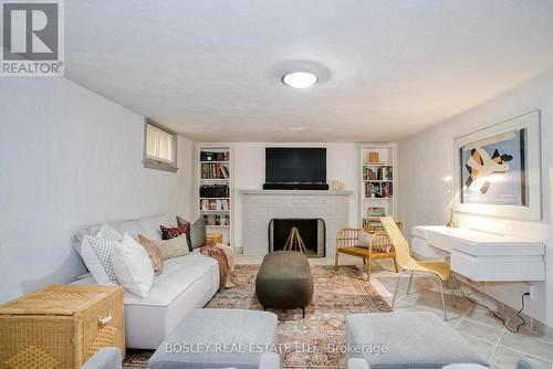 16 Noel Avenue, Toronto, ON - Indoor Photo Showing Living Room With Fireplace