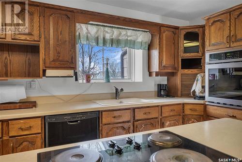 208 Bird Street, Loreburn, SK - Indoor Photo Showing Kitchen With Double Sink