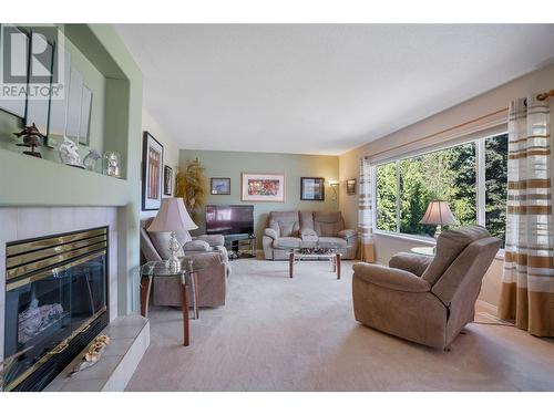 2575 Centennial Drive, Blind Bay, BC - Indoor Photo Showing Living Room With Fireplace