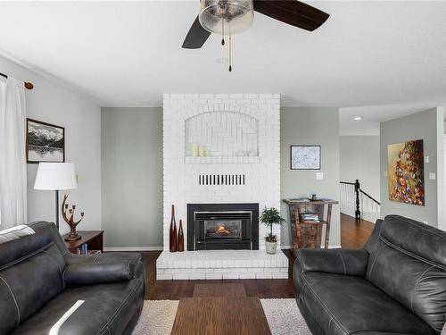 187 Sunningdale Rd West, Qualicum Beach, BC - Indoor Photo Showing Living Room With Fireplace