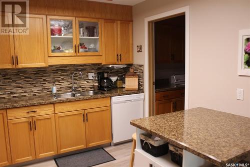 103 115 8Th Street, Weyburn, SK - Indoor Photo Showing Kitchen With Double Sink