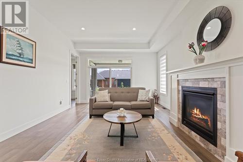 1252 D'Amore Drive, Lasalle, ON - Indoor Photo Showing Living Room With Fireplace