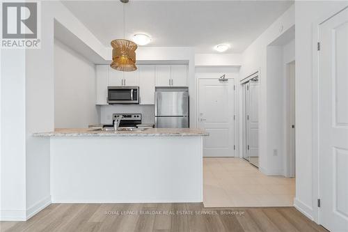 229 - 460 Dundas Street E, Hamilton, ON - Indoor Photo Showing Kitchen With Stainless Steel Kitchen With Upgraded Kitchen