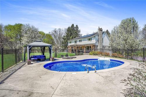 1580 Mineral Springs Road, Ancaster, ON - Outdoor With In Ground Pool With Backyard