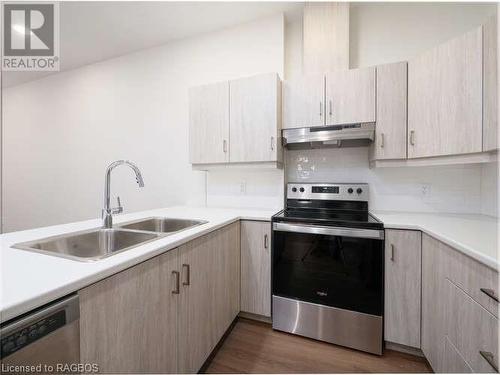 845 2Nd Avenue E Unit# 205, Owen Sound, ON - Indoor Photo Showing Kitchen With Double Sink