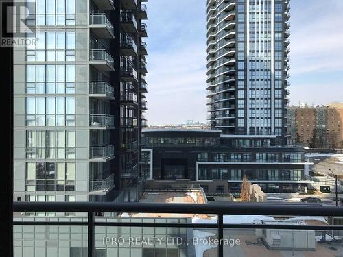 601 - 5025 Four Springs Avenue, Mississauga, ON - Outdoor With Balcony With Facade