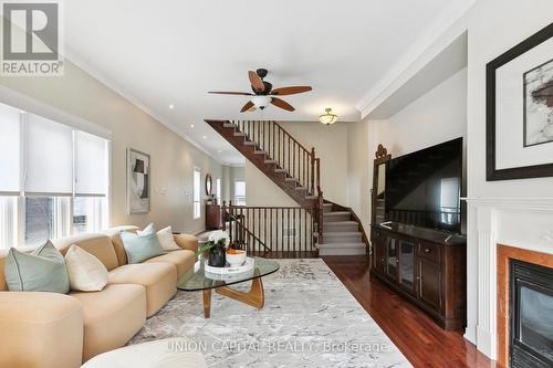 232 Boston Avenue, Toronto, ON - Indoor Photo Showing Living Room With Fireplace