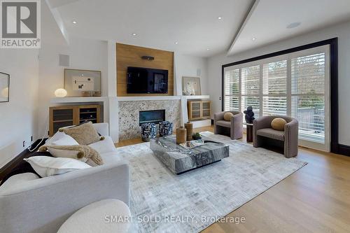5 Pembury Avenue, Toronto, ON - Indoor Photo Showing Living Room With Fireplace