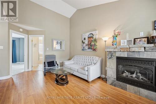 169 Kenneth Hobbs Avenue, Whitby, ON - Indoor Photo Showing Living Room With Fireplace