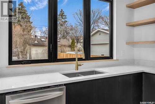 107 4Th Street E, Saskatoon, SK - Indoor Photo Showing Kitchen With Double Sink