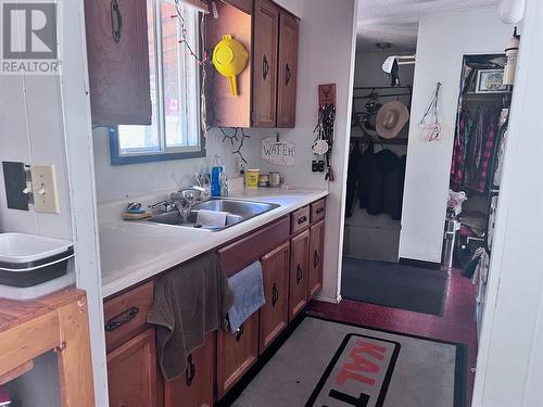 3712 Highway 97 N Highway, Falkland, BC - Indoor Photo Showing Kitchen With Double Sink