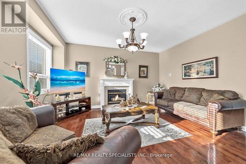 39 Northface Crescent N, Brampton, ON - Indoor Photo Showing Living Room With Fireplace
