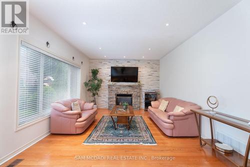 5350 Vail Court, Mississauga, ON - Indoor Photo Showing Living Room With Fireplace