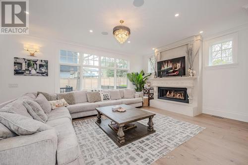1257 Lakeshore Road W, Oakville, ON - Indoor Photo Showing Living Room With Fireplace