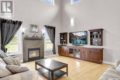 280 Hanley Crescent, Edenwold Rm No. 158, SK - Indoor Photo Showing Living Room With Fireplace