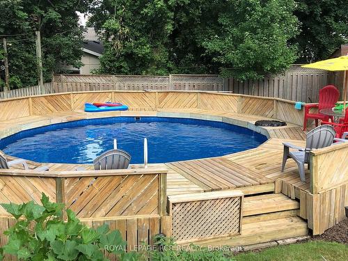 69 Town Line, Orangeville, ON - Outdoor With Above Ground Pool With Backyard