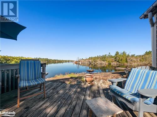 Deck with view - Part 3 Island Tp3464, French River, ON - Outdoor With Body Of Water With View