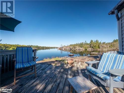 Deck - Part 3 Island Tp3464, French River, ON - Outdoor With Body Of Water With View