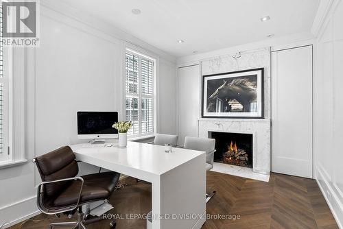 148 Forest Hill Road, Toronto, ON - Indoor Photo Showing Office With Fireplace