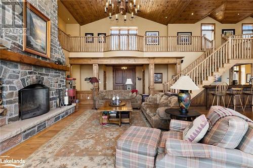 217 Sunrise Trail, Port Severn, ON - Indoor Photo Showing Living Room With Fireplace