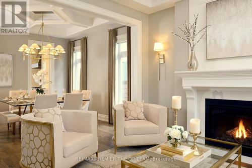 5 Storey Crescent, Toronto, ON - Indoor Photo Showing Living Room With Fireplace
