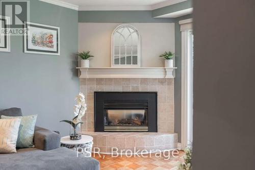6929 Avila Rd, Mississauga, ON - Indoor Photo Showing Living Room With Fireplace