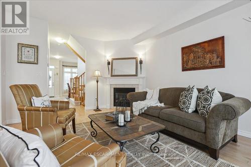 77 Sadielou Boulevard, Hamilton, ON - Indoor Photo Showing Living Room With Fireplace