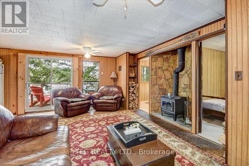 1097 Corylus Lane, Dysart Et Al, ON - Indoor Photo Showing Living Room With Fireplace