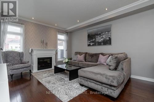 203 Holmes Crescent, Milton, ON - Indoor Photo Showing Living Room With Fireplace