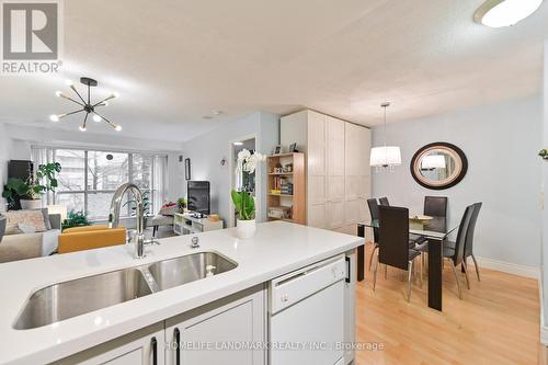 217 - 23 Lorraine Drive, Toronto, ON - Indoor Photo Showing Kitchen With Double Sink