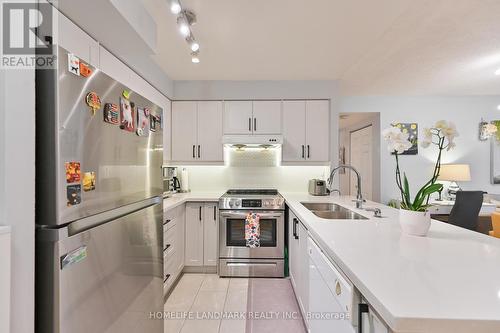217 - 23 Lorraine Drive, Toronto, ON - Indoor Photo Showing Kitchen With Double Sink With Upgraded Kitchen