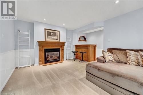 318 Roxton Drive, Waterloo, ON - Indoor Photo Showing Living Room With Fireplace