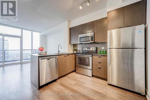 3506 - 88 Sheppard Avenue E, Toronto, ON - Indoor Photo Showing Kitchen With Stainless Steel Kitchen