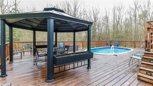 79 Kingfisher Crescent, Tiny, ON - Outdoor With Above Ground Pool With Deck Patio Veranda With Exterior