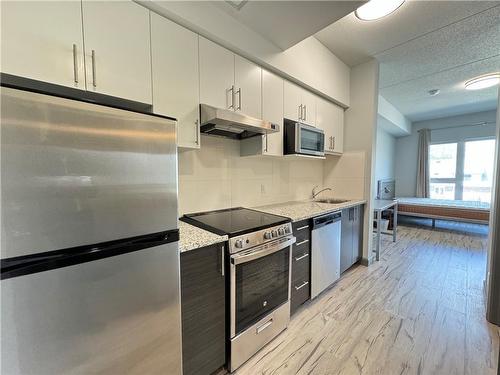 77 Leland Street|Unit #211, Hamilton, ON - Indoor Photo Showing Kitchen With Upgraded Kitchen