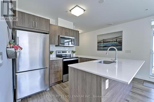 308 - 455 Charlton Avenue E, Hamilton, ON - Indoor Photo Showing Kitchen With Stainless Steel Kitchen With Upgraded Kitchen