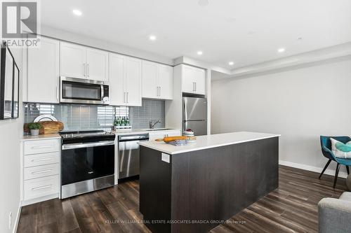 1507 - 15 Queen Street S, Hamilton, ON - Indoor Photo Showing Kitchen With Stainless Steel Kitchen With Upgraded Kitchen