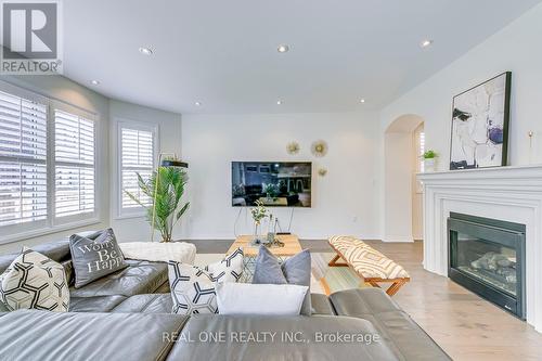 117 Wheat Boom Drive, Oakville, ON - Indoor Photo Showing Living Room With Fireplace