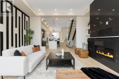 39B Evans Avenue, Toronto, ON - Indoor Photo Showing Living Room With Fireplace