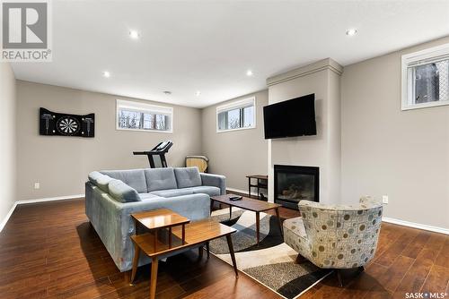 1242 Highwood Avenue, Buena Vista, SK - Indoor Photo Showing Living Room With Fireplace