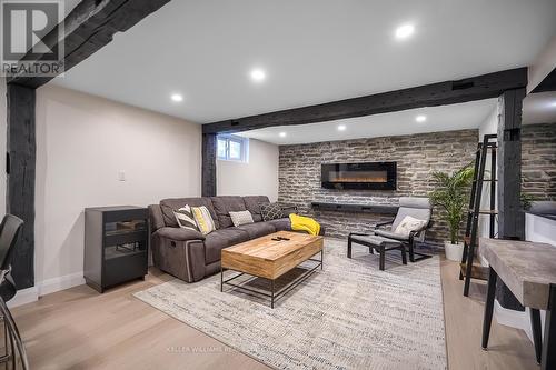 Lower - 1290 Minnewaska Trail, Mississauga, ON - Indoor Photo Showing Other Room With Fireplace