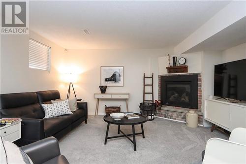 1447 Christina Drive, Sudbury, ON - Indoor Photo Showing Living Room With Fireplace