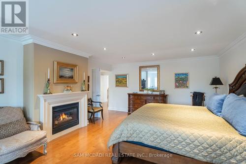203 Burloak Drive, Oakville, ON - Indoor Photo Showing Bedroom With Fireplace