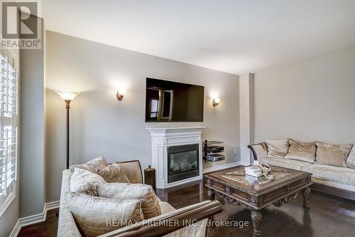 7 Alice Springs Crescent, Brampton, ON - Indoor Photo Showing Living Room With Fireplace