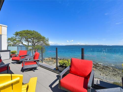 5-9667A First St, Sidney, BC - Outdoor With Body Of Water With Deck Patio Veranda With View